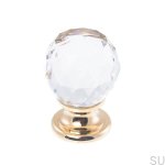 Zdjecie galki krysztalowej na zlotej stopie