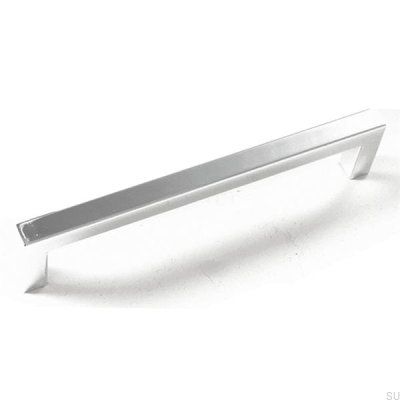 Oblong furniture handle 8137 Synthetic silver