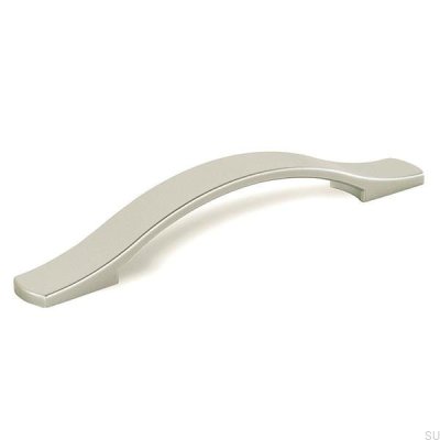 Oblong furniture handle 8014 Synthetic silver