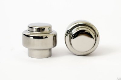 Furniture knob Wall hanger Hip 30 Polished steel