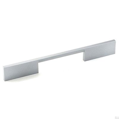Elongated furniture handle 7571 128 Brushed chrome