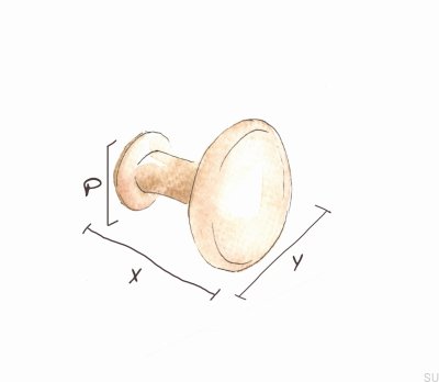 Furniture knob Lund Silver Polished chrome