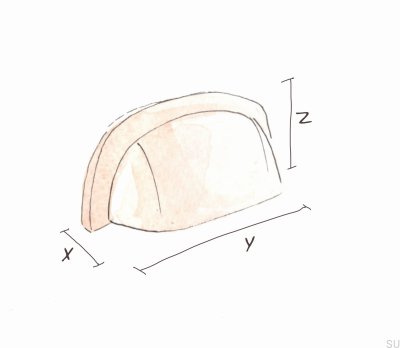 Bowl Furniture Handle 3922 64 Polished Gold