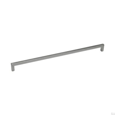 Elongated furniture handle 0143 320 Silver Brushed (inox look)