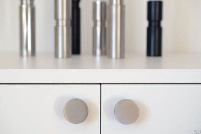 Furniture knob Dot 30 Brushed stainless steel