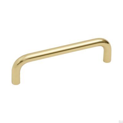 Elongated furniture handle Bolmen 128 Natural Brass, Polished, Lacquered