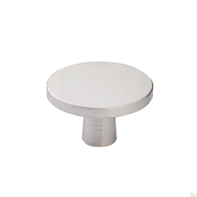 Furniture Knob Plato Silver Brushed