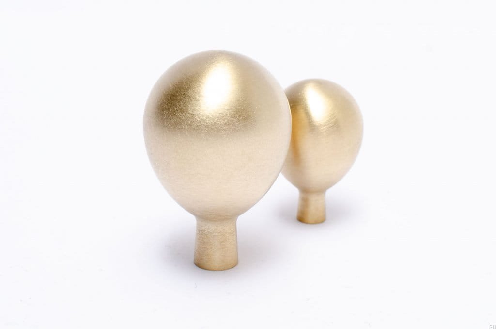 Gałka Drop 32 mosiądz szczotkowany