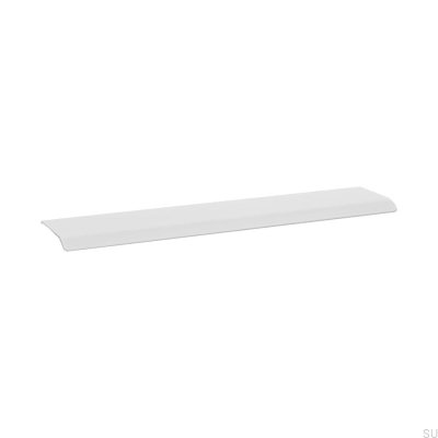Curve 128 edge furniture handle, Aluminum White