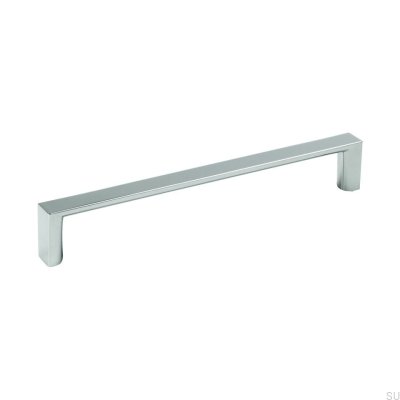 Elongated furniture handle 735 160 Chrome Lacquered