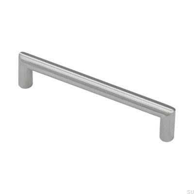 Oblong furniture handle Standard 12 128 Stainless steel