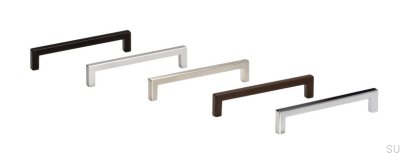Elongated furniture handle 0143 192 Polished chrome