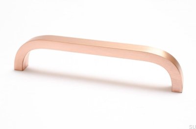 Slim 128 furniture handle. Copper, Brushed, Untreated