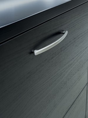 Salsa 128 furniture handle, brushed silver