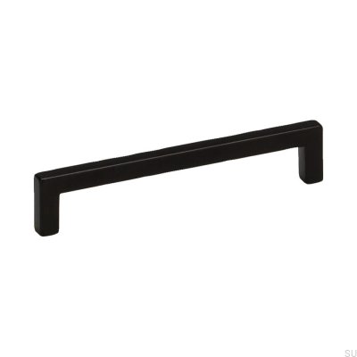 Elongated furniture handle 0143 192 Black Metal