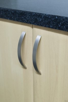 Long furniture handle Yazz 128 Silver Brushed
