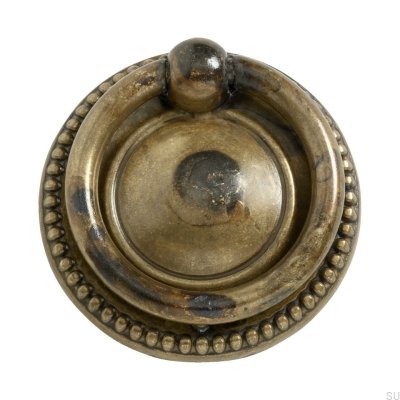 Round furniture handle Ring 106 41 Antique bronze