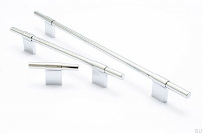 Furniture handle Line 128 Silver, Steel, Brushed