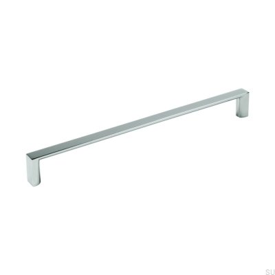 Elongated furniture handle 735 224 Polished chrome