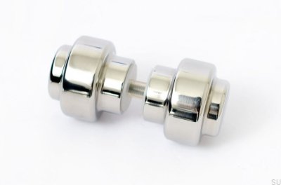 Door knob Double-sided Hip 30 Polished steel