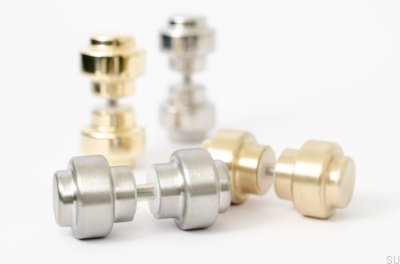 Door knob Double-sided Hip 30 Polished steel