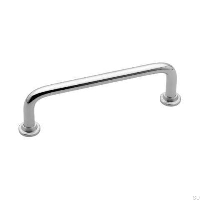 Elongated furniture handle 1353 128 Polished nickel