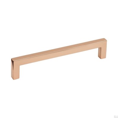 Elongated furniture handle 0143 128 Polished copper