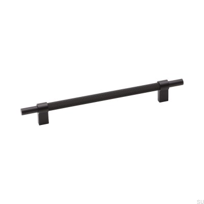 Lengthwise furniture handle Pitch 192 Aluminum Black