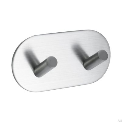 Base 100-2 wall hanger Brushed steel