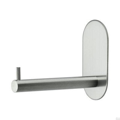 Base 100 protruding toilet roll holder brushed steel