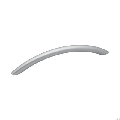 Elongated furniture handle 7861 128 Brushed silver (aluminum look)